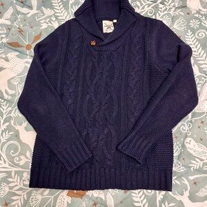 Men's V-Neck Sweater - Navy Blue